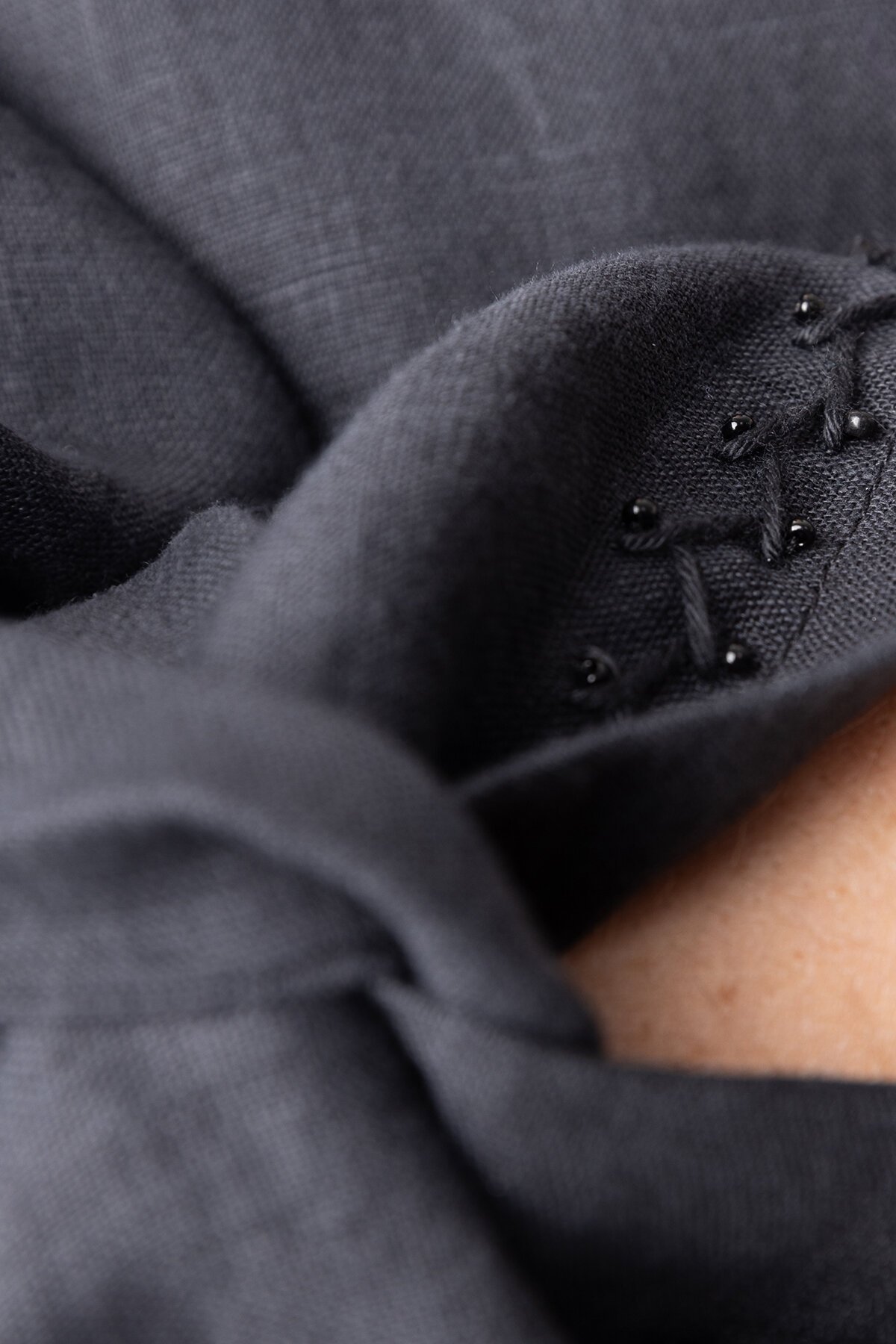 Black Natur | Keten Gömlek Elbise