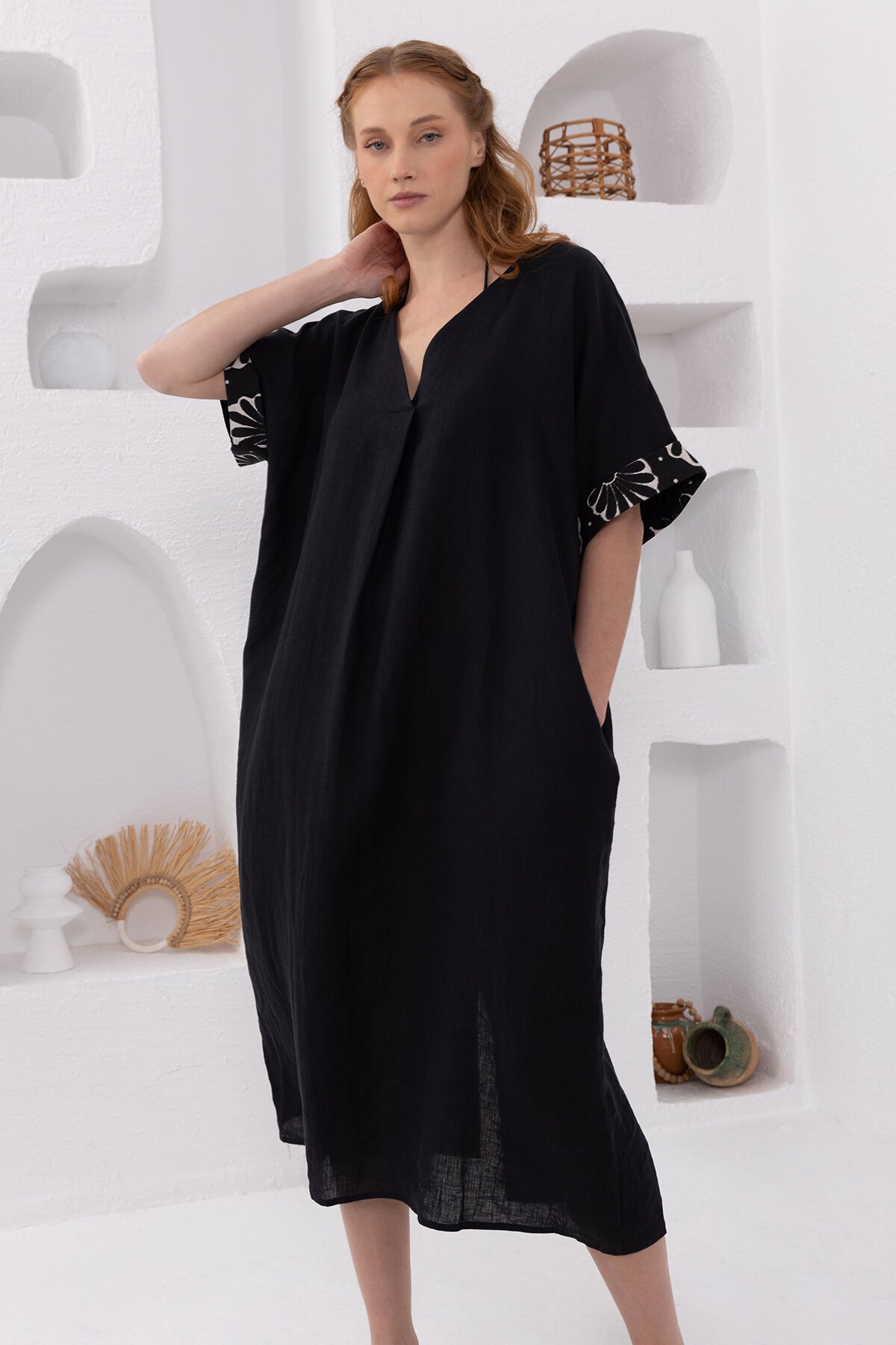 Black Natur | Keten Kaftan