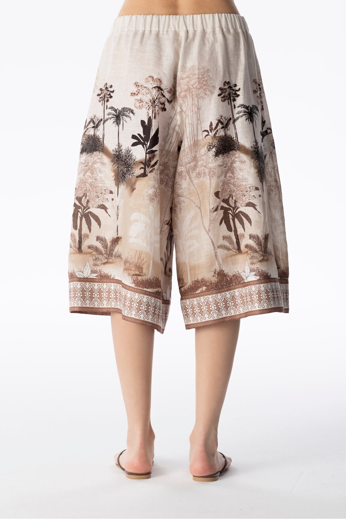 LINEN CAPRİ PANTS