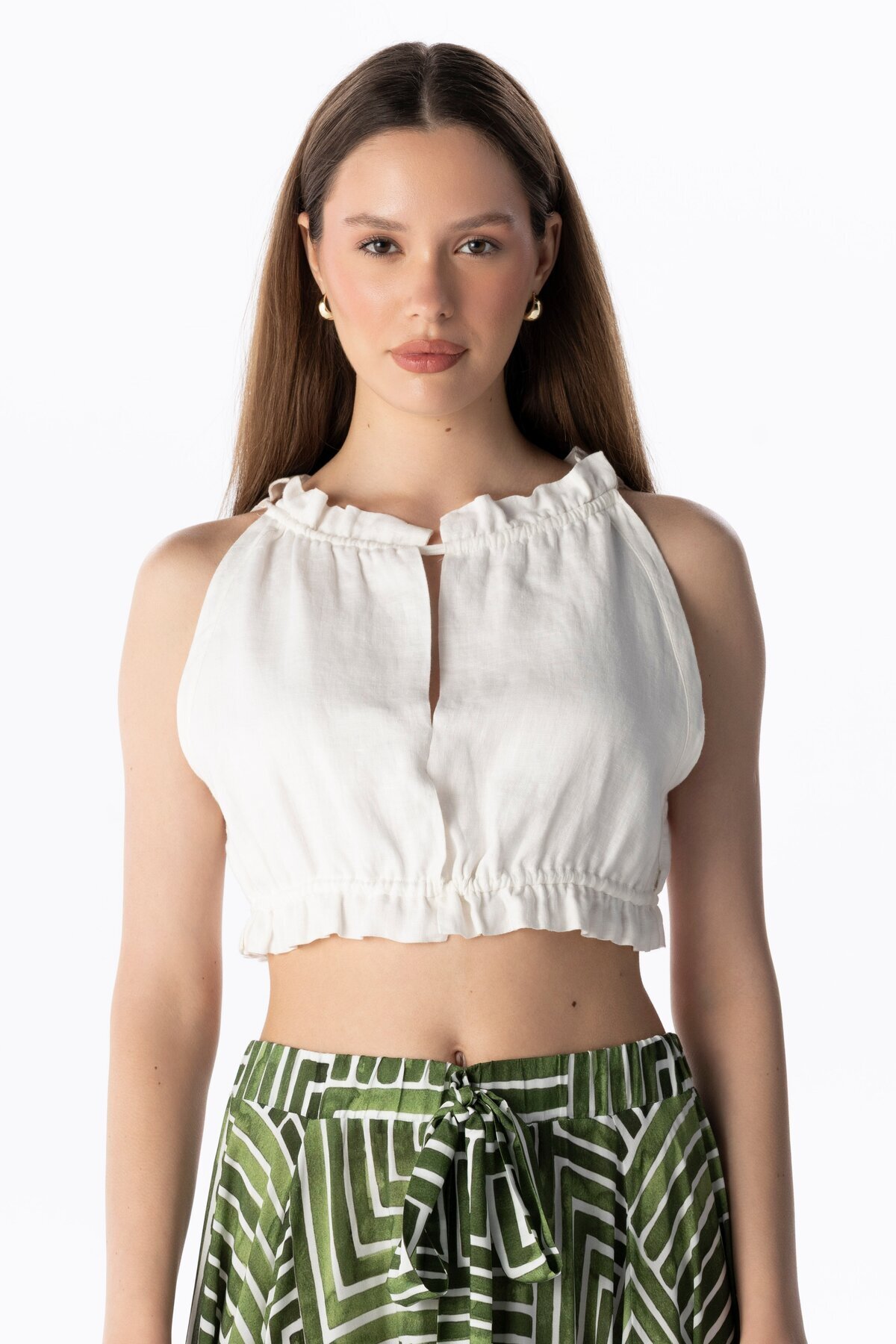 LINEN CROP TOP