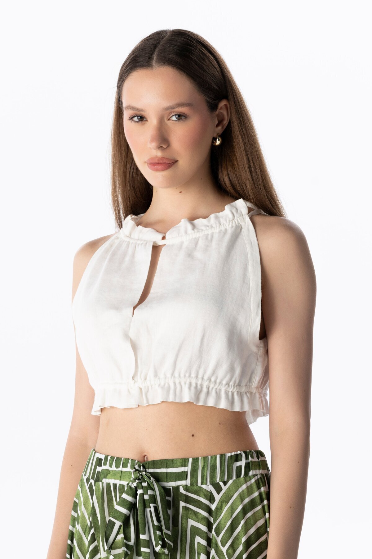 LINEN CROP TOP