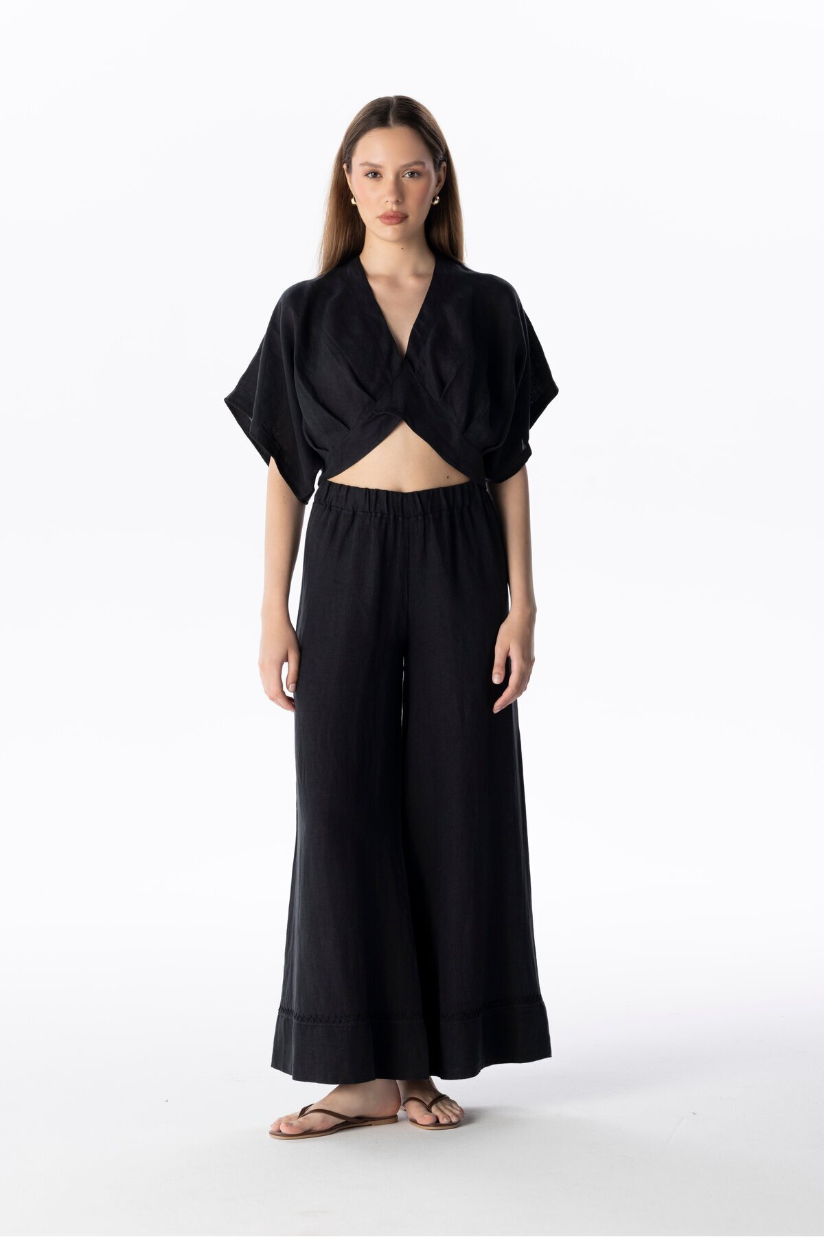 LINEN CROP TOP
