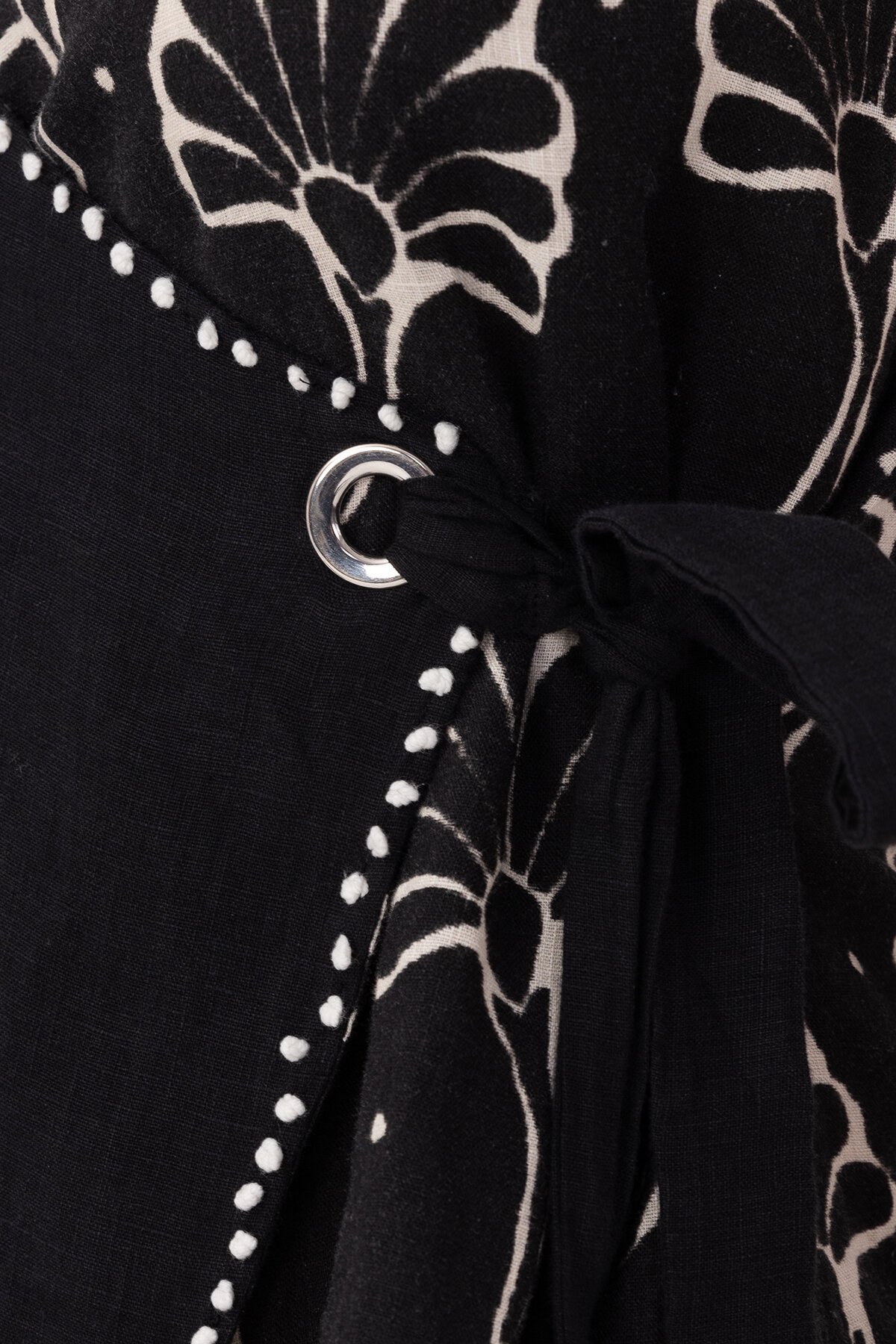 Natur | Keten Kruvaze Kısa Elbise