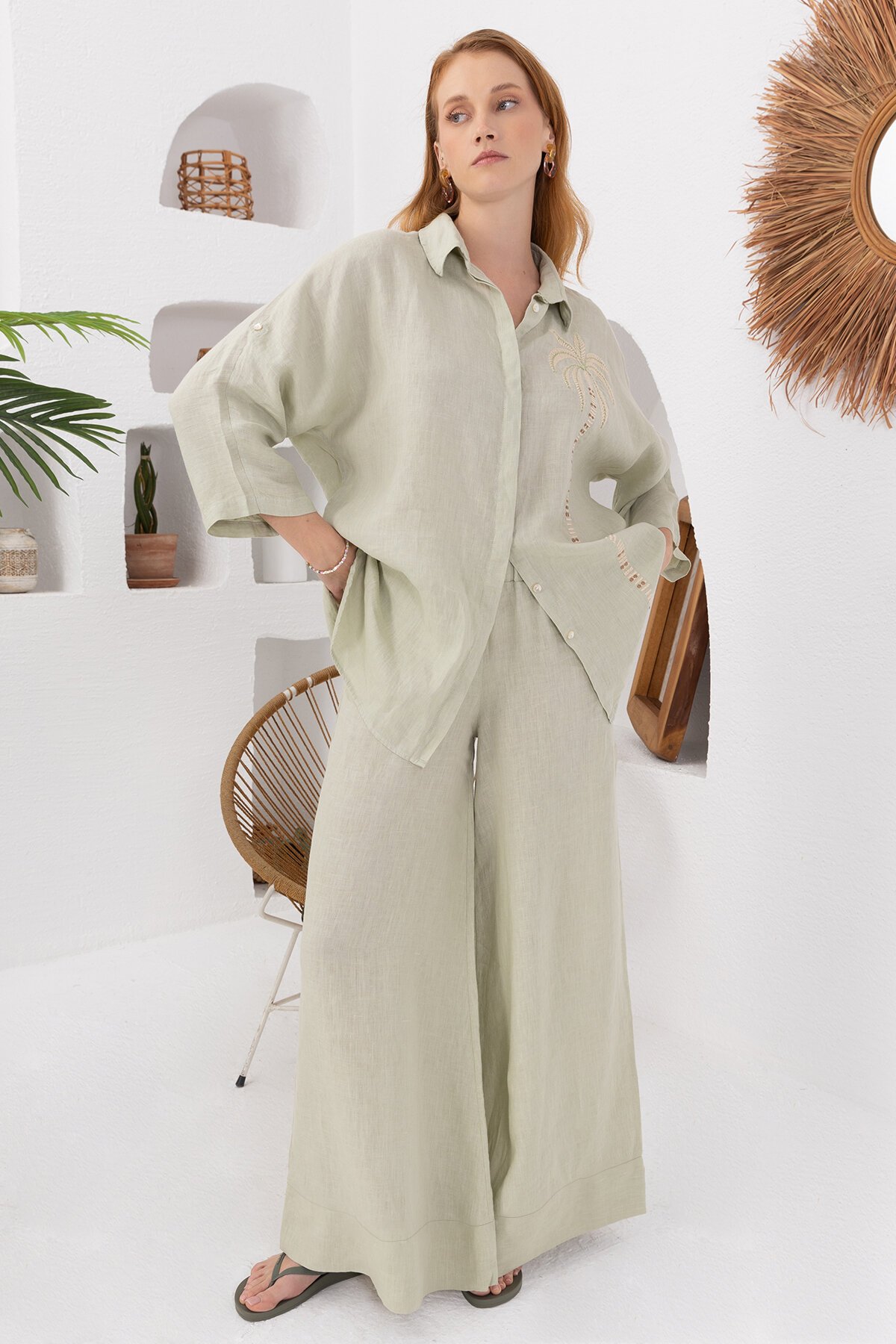 Papaya | Keten Klasik Gömlek