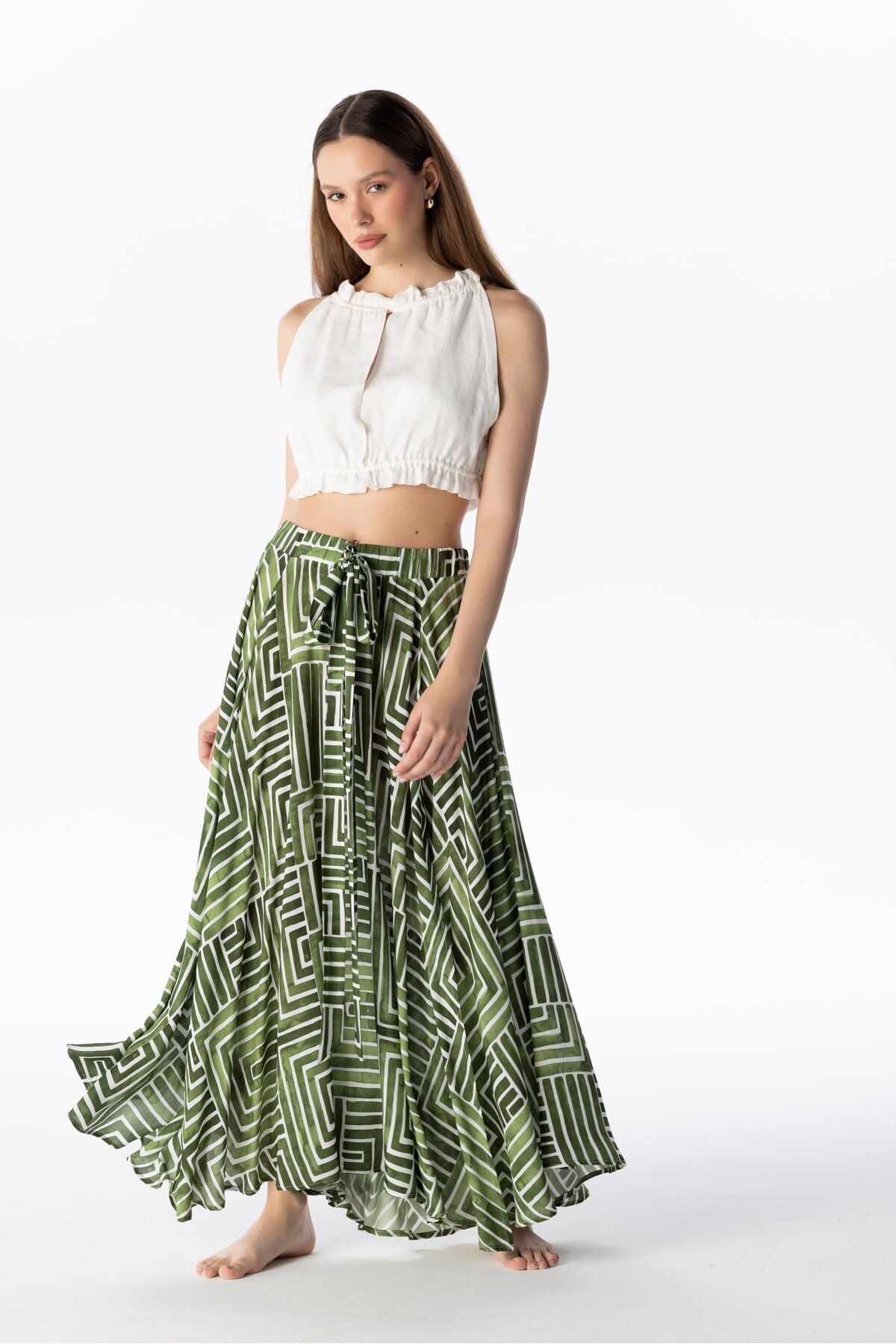 VISCOSE LONG SKIRT