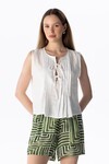 LINEN PLEATED TOP