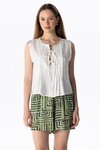 LINEN PLEATED TOP