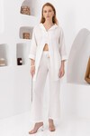 White Daisy | Keten Pantolon