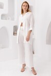 White Daisy | Keten Pantolon