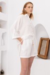 White Daisy | Keten Şort